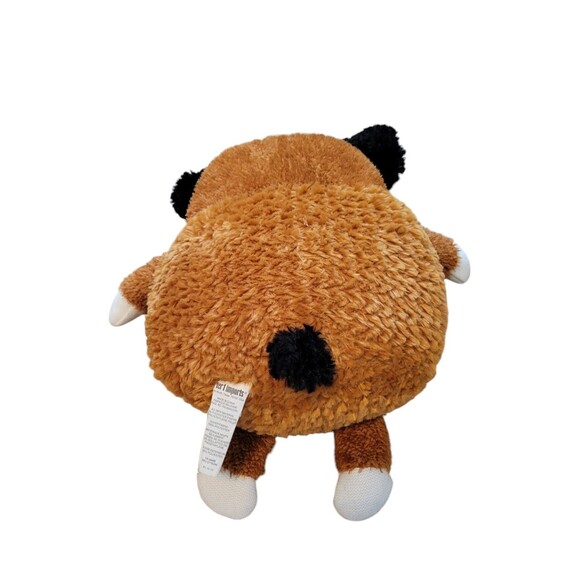 Pier 1 Imports Plush Dog Stuffed Animal Brown Black Soft 17" Embroidered Eyes - Picture 3 of 6